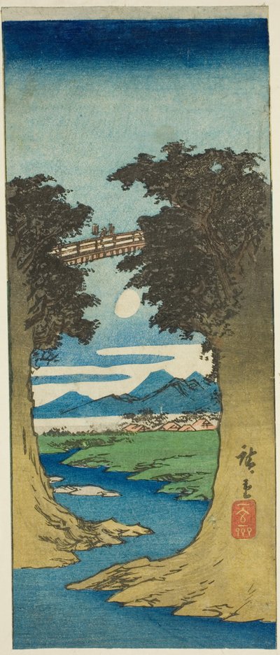 Most Małp autorstwa Utagawa Hiroshige