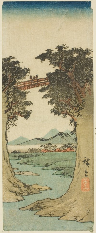 Most Małp autorstwa Utagawa Hiroshige