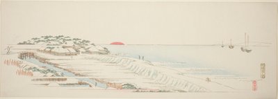 Poranny śnieg w Susaki (Susaki yuki no asa), z cyklu „Trzynaście widoków okolic Edo” autorstwa Utagawa Hiroshige