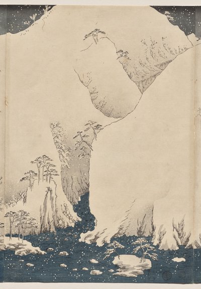 Góra i rzeka na Kiso Road autorstwa Utagawa Hiroshige