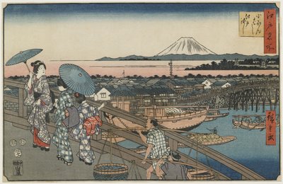 Most Nihonbashi i most Edo, listopad 1853 r. autorstwa Utagawa Hiroshige