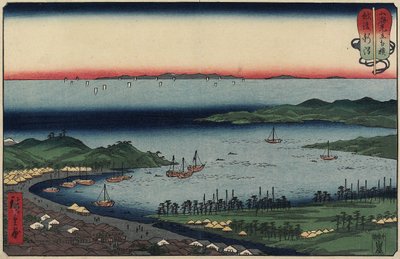 Niigata w prowincji Echigo, sierpień 1858 r. autorstwa Utagawa Hiroshige