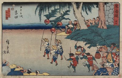 z. 35 Yoshida, 1847-1852 autorstwa Utagawa Hiroshige