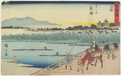 z. 39 Okazaki, 1847-1852 autorstwa Utagawa Hiroshige
