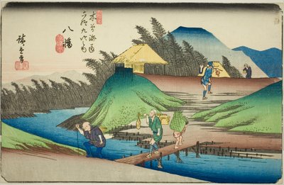 z. 25: Yawata, z „Shix t y n s ta on y Te kisokaido” Teseriego autorstwa Utagawa Hiroshige