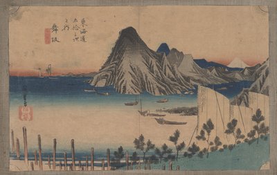Nr 31 "Maisaka: Veiw of Imagiri" Z 53 stacji Tokaido autorstwa Utagawa Hiroshige