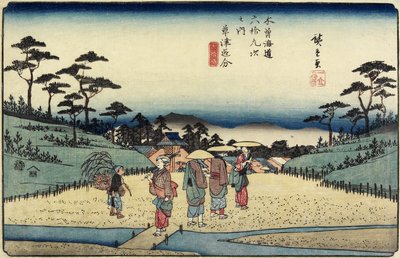 Nr 69 Widelec z Kusatsu, 1830-1844 autorstwa Utagawa Hiroshige