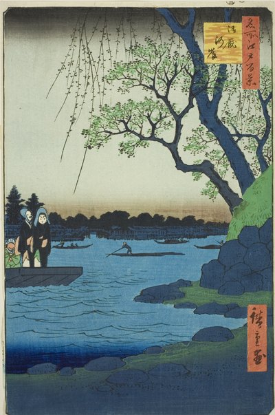 Omaya gashi, z serii „Ridge dre d fan net z widokiem na Edo (Sto słynnych widoków Edo)” autorstwa Utagawa Hiroshige