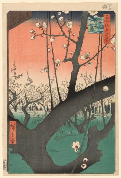 Pum gar t Kameido (Kameido Umeyashiki), z serii „Ridge dre d fa net s Views of Edo (Sto słynnych widoków Edo)” autorstwa Utagawa Hiroshige