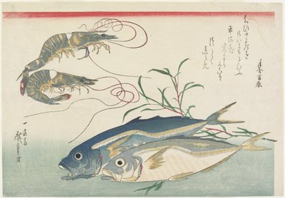 Krewetki, ostroboki i smuklica, 1832-1833 autorstwa Utagawa Hiroshige