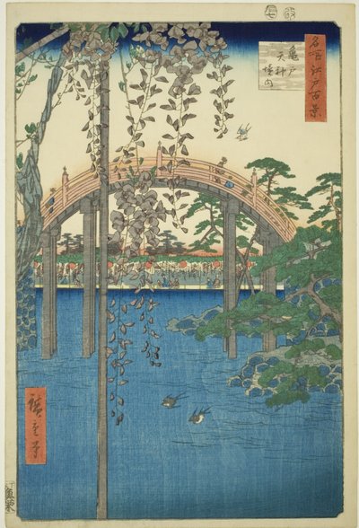 P Żywic zy Kameido Tenjin Shline (obręb Kameido Tenjin), z serii ``Ridge dre d fa net s Views of Edo (Sto słynnych widoków Edo)