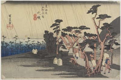 Deszcz księżniczki Tory, O_iso, c. 1833 autorstwa Utagawa Hiroshige
