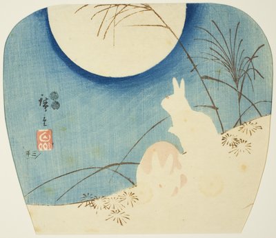 Króliki w świetle księżyca autorstwa Utagawa Hiroshige