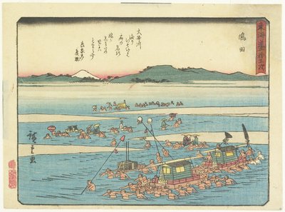 Shimada, 1837-1844 autorstwa Utagawa Hiroshige