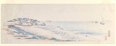 Śnieżny świt w Susaki, z zestawu Arkusze listów, ok. 1839-40 (kolorowy drzeworyt) autorstwa Utagawa Hiroshige
