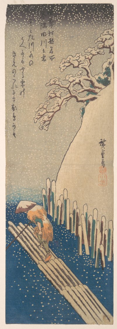 Schnee am Sumida-Fluss autorstwa Utagawa Hiroshige