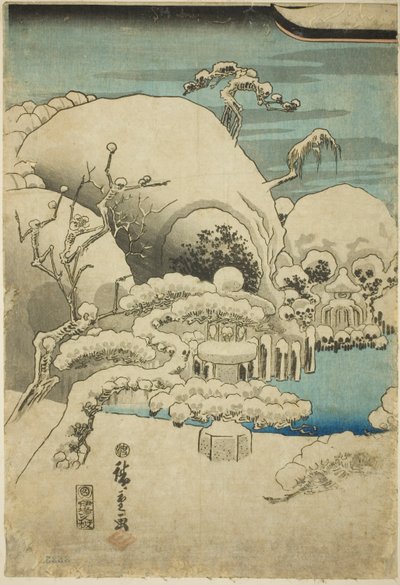 Szkic Taira no Kiyomori Sue: Temperatura gruntu w Paryżu autorstwa Utagawa Hiroshige