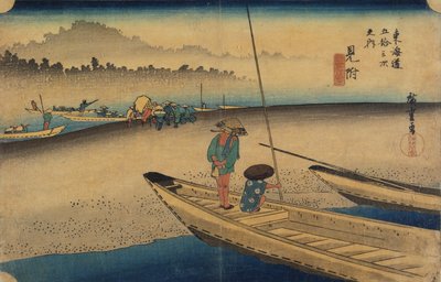 Widok rzeki Tenryu_, Mitsuke, ok. 1833 r. autorstwa Utagawa Hiroshige