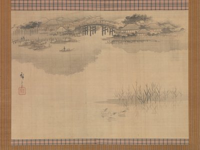 Most Imado u podnóża góry Matsuchi autorstwa Utagawa Hiroshige
