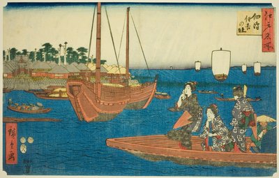 Sumiyoshi Shline Tsukuda Doctor Sand (Tsukuda Sumiyoshi Noya Shiro), z serii Te autorstwa Utagawa Hiroshige