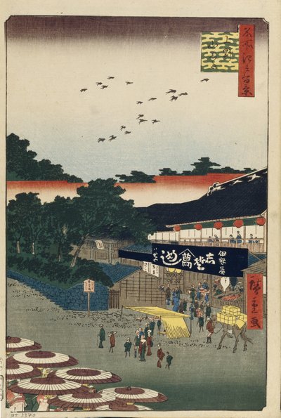 Ueno Yamashita Sto słynnych widoków Edo, 1856-1858 autorstwa Utagawa Hiroshige