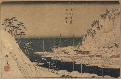Port Uraga, ok. godz. 1840-1843 autorstwa Utagawa Hiroshige