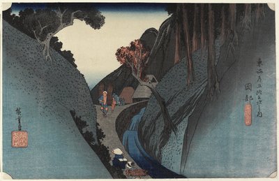 Rodzi się także depresja, Okabe, ok. 1930 r. 1833 autorstwa Utagawa Hiroshige