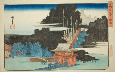 Visual Master Meguro (dostępny jest również Meguro Fudo), z serii Te autorstwa Utagawa Hiroshige