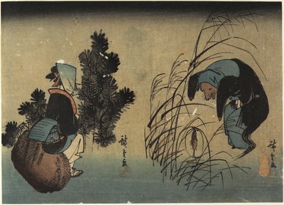Kobieta i borsuk autorstwa Utagawa Hiroshige