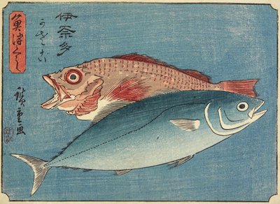 Żółtak i raszpla, 1830-1844 autorstwa Utagawa Hiroshige