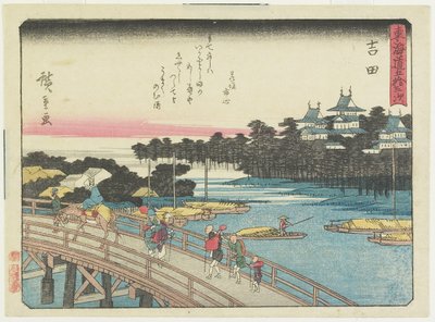 Yoshida, 1837-1844 autorstwa Utagawa Hiroshige