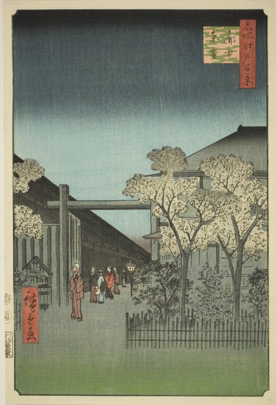 Yoshiwara Wyczułem Kurta rs at Dawn (każdy Chu Shinonome), z serii „Ridge dre d fa net s views of Edo (Sto słynnych widoków Edo)” autorstwa Utagawa Hiroshige