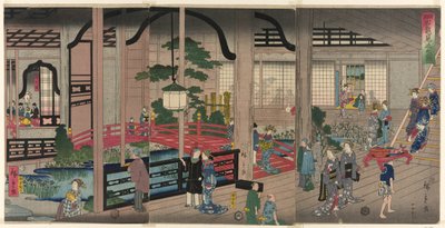 Inteligentni ludzie Yokohama autorstwa Utagawa Hiroshige II