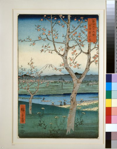 Koshigaya w prowincji Musashi autorstwa Utagawa II Hiroshige