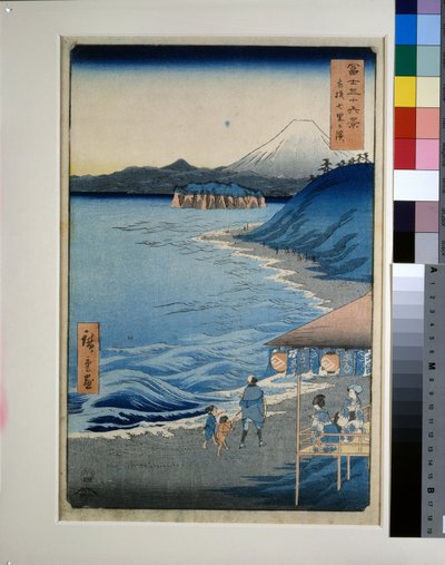 Siedmiomilowa plaża w prowincji Sagami autorstwa Utagawa II Hiroshige