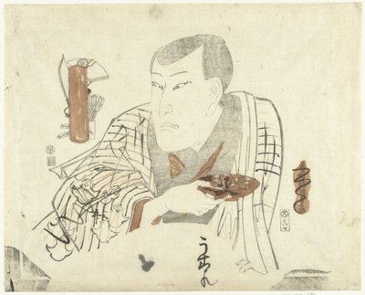 Aktor z daniem autorstwa Utagawa Kunisada (I)