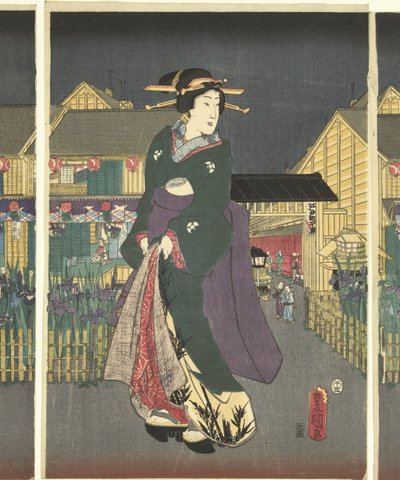 Irysy w pełnym rozkwicie autorstwa Utagawa Kunisada (I)