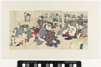Uwielbiam pary na tarasie w zimie? autorstwa Utagawa Kunisada (I)