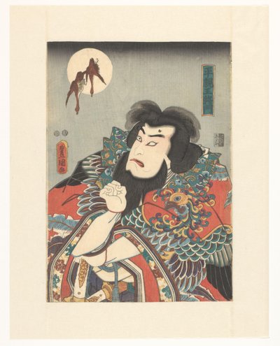 Nowy cesarz Taira Masakado (tytuł na obiekcie) autorstwa Utagawa Kunisada (I)