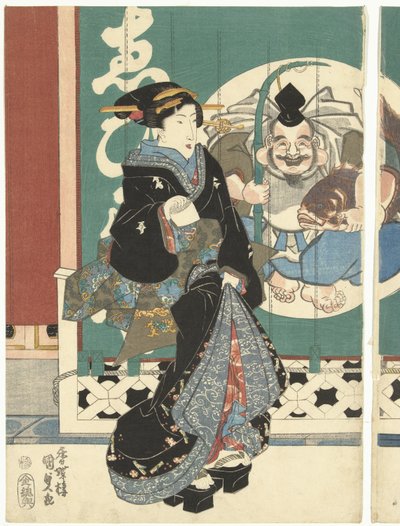 Kobiety w sklepie Ebisuya autorstwa Utagawa Kunisada (I)