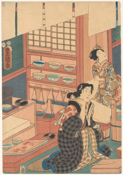 Kobiety robią zdjęcia (część lewa) autorstwa Utagawa Kunisada (I)