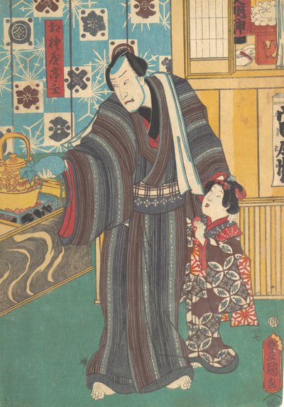 Aktor jako Mistrz Sagamiya Sagamiya teishu, XIX w., XIX w. autorstwa Utagawa Kunisada