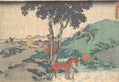 Deszcz piątego miesiąca Samidare, XIX w., XIX w. autorstwa Utagawa Kunisada
