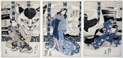 Wieś Yatsuhashi w Okasaki, z serii „Tokaido gojusan eki no uchi” „53 stacje Tokaido) 1835 (kolorowy drzeworyt) autorstwa Utagawa Kunisada