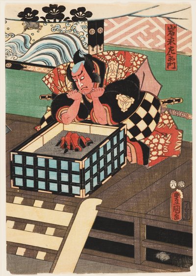 Drzeworyt - Iwa Nagazaemon, 1857 VIII miesiąc autorstwa Utagawa Kunisada