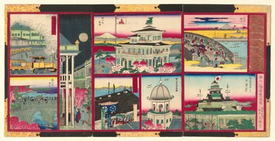 Brytyjski model walki widoki spa web s członek rzadki t Japonii autorstwa Utagawa Kunisada II