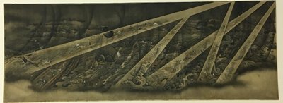 Burza autorstwa Utagawa Kunitoshi