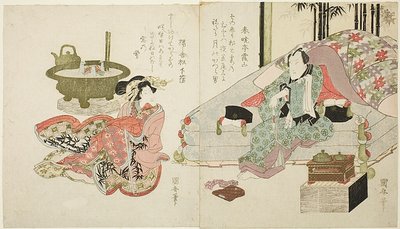 Para w sypialni autorstwa Utagawa Kuniyasu