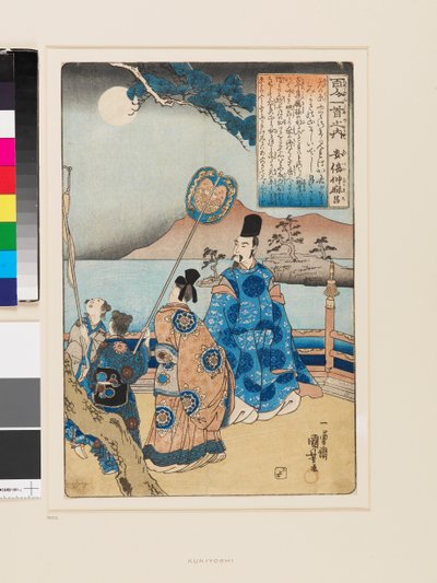 Abe no Nakamaro autorstwa Utagawa Kuniyoshi