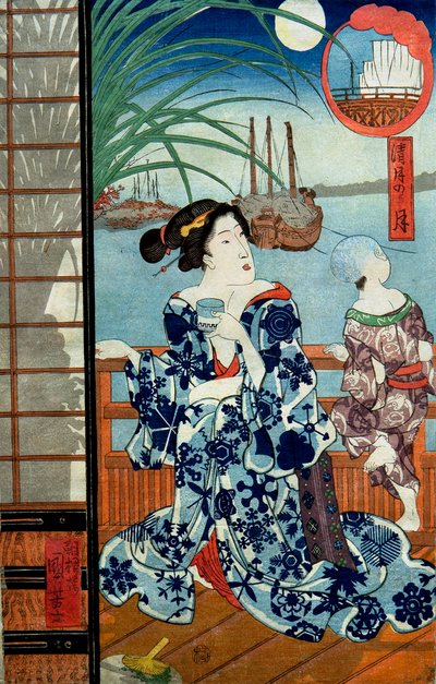 Cear jest również członkiem Tee English ghth gate th (z Kiyotsuki) (fasola wątrobowa azuki autorstwa Utagawa Kuniyoshi